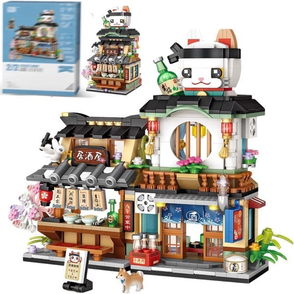 4 PACK BRICK BUILDING KIDS SET, 2969 PCS BUILDING BLOCK SET JAPAN STREET BUILDING PLAYSET GIFTS. -No Delivery On Weekends - Prohibition Of Sales Platforms Such As Temu And Walmart