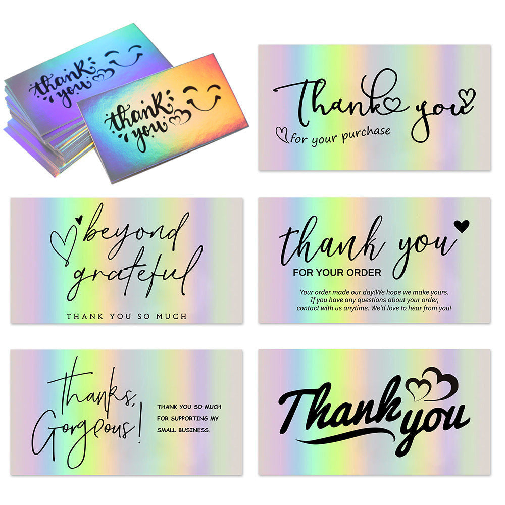 50 SheetsPack 5 9cm Thank You For Supporting My Small Business Laser Thank-you Card