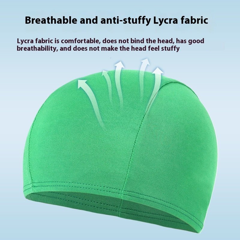 Solid Color High-elastic Fashion Lycra Swimming Cap Product